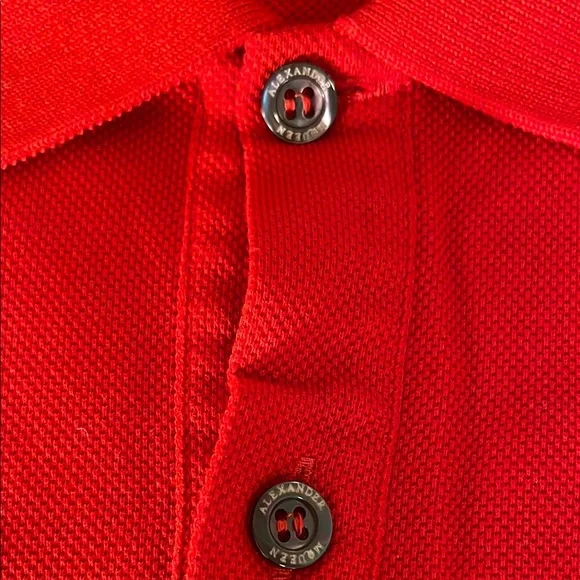 Alexander McQueenRed Polo Shirt sz large - Picture 5 of 6